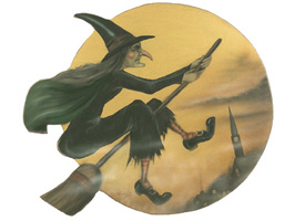 Wicked Witch Disk Halloween Decoration & Display
