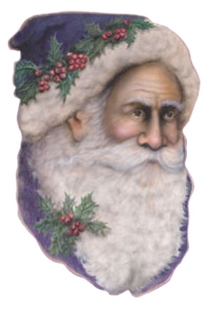 Father Christmas Face -  A Christmas Decoration & Display from Cottages and Gardens