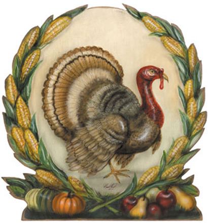 Harvest Turkey - A Thanksgiving Decoration & Diplay from Cottages and Gardens