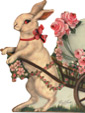Rabbit With Egg Cart - An Easter Decoration & Rabbit Display from Cottages and Gardens / Boardwalk Orignals