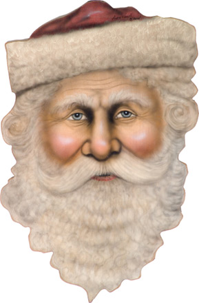 Santa Face - A Christmas Decoration & Display from Cottages and Gardens