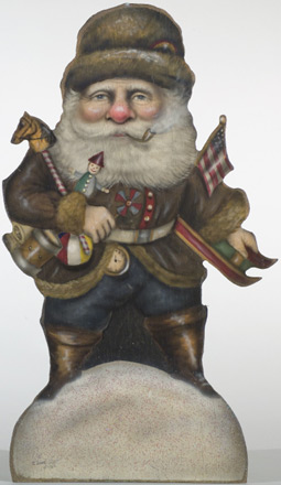 Santa With Hat and Toys - A Christmas Decoration & Display from Cottages and Gardens