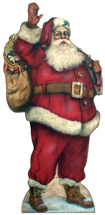 Waving Santa - A Christmas Decoration & Display from Cottages and Gardens