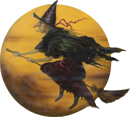 Witch In Moon - A Halloween Decoration & Display from Cottages and Gardens