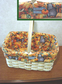 Cottages and Gardens Counter Basket And Halloween Scarecrow Liner