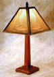 Flowing Leaves Mission Lamp - A  Porcelain Lithophane Table Lamp from The Porcelain Garden