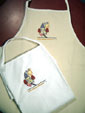 Embroidered Cottages and Gardens Craft Aprons from Cottages and Gardens