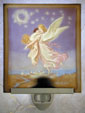 Guardian Angel In Color Lithophane Porcelain Night Light from Cottages and Gardens & The Porcelain Garden