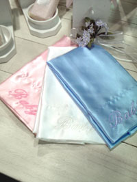 Baby Satin Pillow Case - An Embroidered Pillow Case Exclusively from Cottages and Gardens