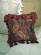 Burgundy Rose - A Cottages and Gardens Pillow