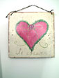 Le Coeur (Heart) - A Hand Painted French Tile from Cottages and Gardens