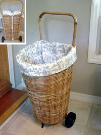 Vintage Shopping Cart Basket & Liner - An Exclusive Cottages and Gardens Basket Set